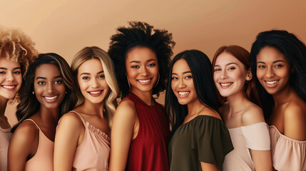 Obraz premium smiling women of all races 