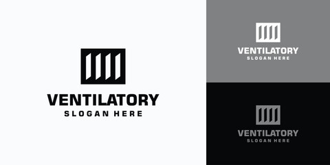 Ventilation shape vector logo design with modern, simple, clean and abstract style.