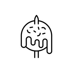 Takoyaki outline icons, minimalist vector illustration ,simple transparent graphic element .Isolated on white background