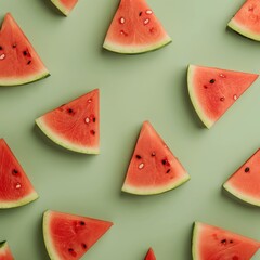 watermelon fruit pattern top view