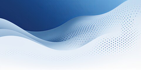 Indigo and white vector halftone background with dots in wave shape, simple minimalistic design for web banner template presentation background