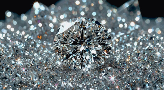 Luxury diamond texture background. Shiny silver crystals, diamond jewelry background