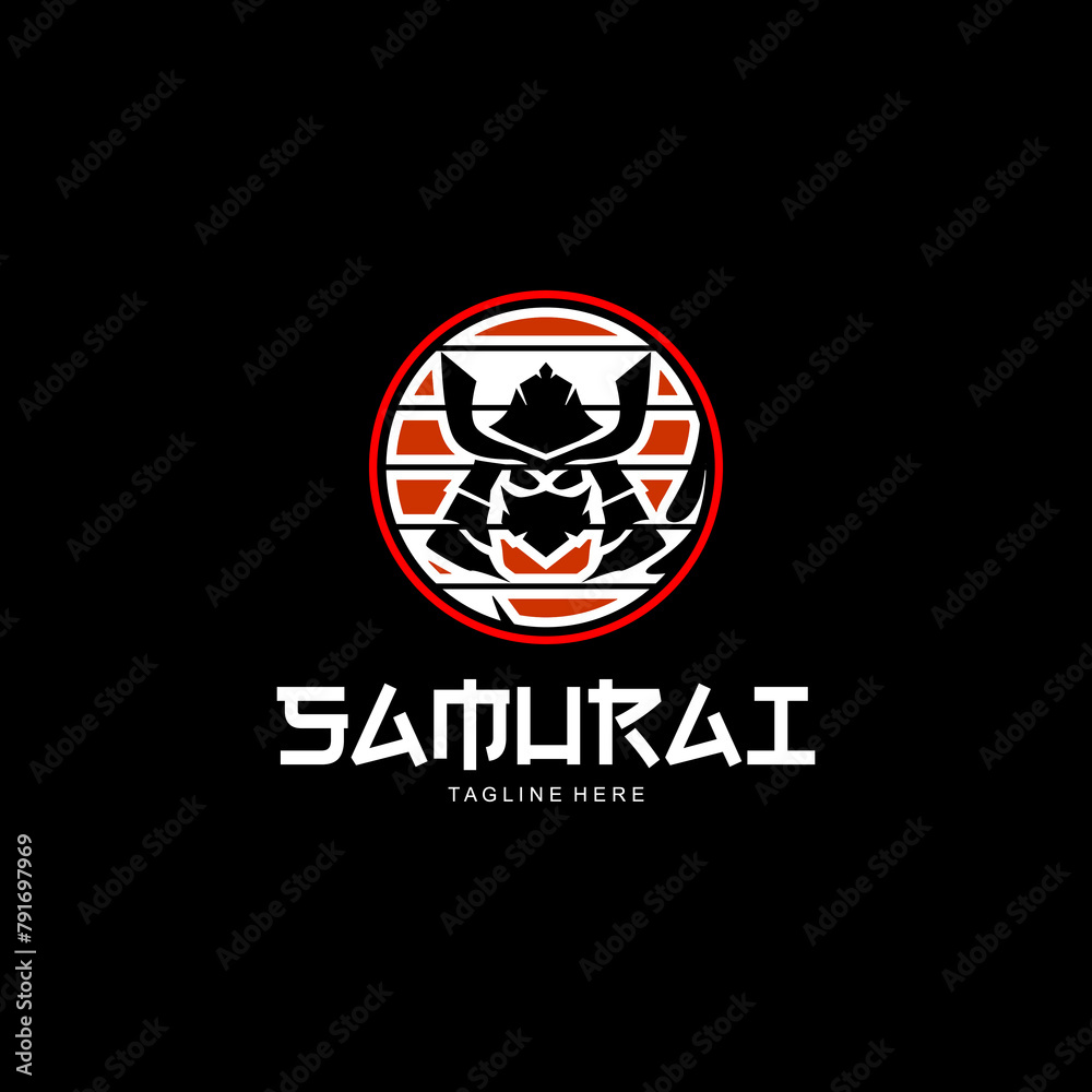 Wall mural Samurai Ronin Samurai logo vector.