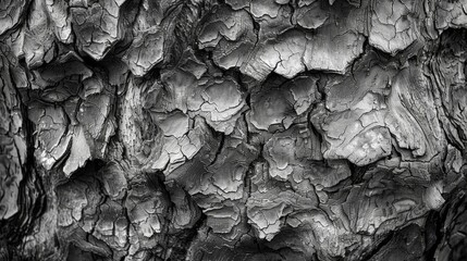 Fototapeta premium Close up of Tree Trunk in Black and White