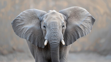 African Elephant flapping its ears