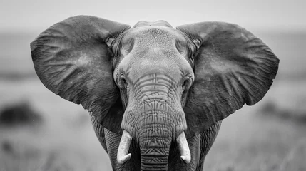 Foto op Canvas African Elephant flapping its ears © Hassan