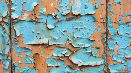 Aged weathered and peeling paint surface background. -