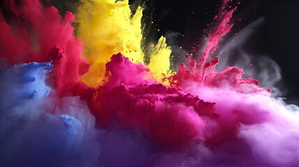 Colored Powder Flying (8K Photorealistic Ultra)