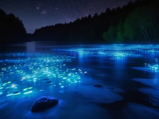  bioluminescence, where organisms emit light through chemical reactions within their bodies.