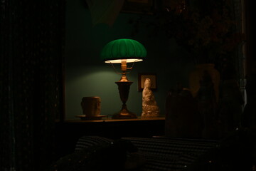 old lamp on the table