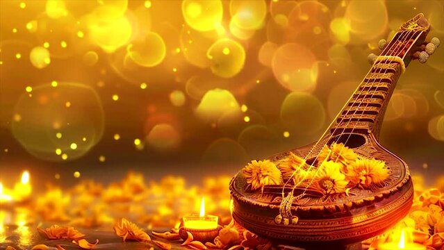 Panchami holiday beautiful background. Selective focus.