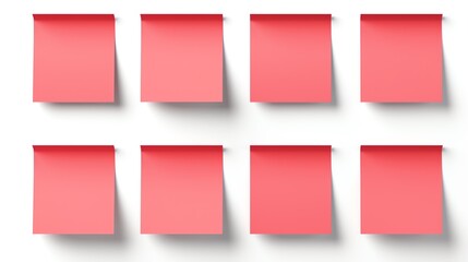 a group of red sticky notes