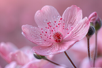 Close-up of Pink Flower ,
Beautiful flowering Japanese cherry Sakura