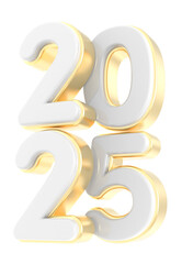 Happy New Year Number 2025 3d Render