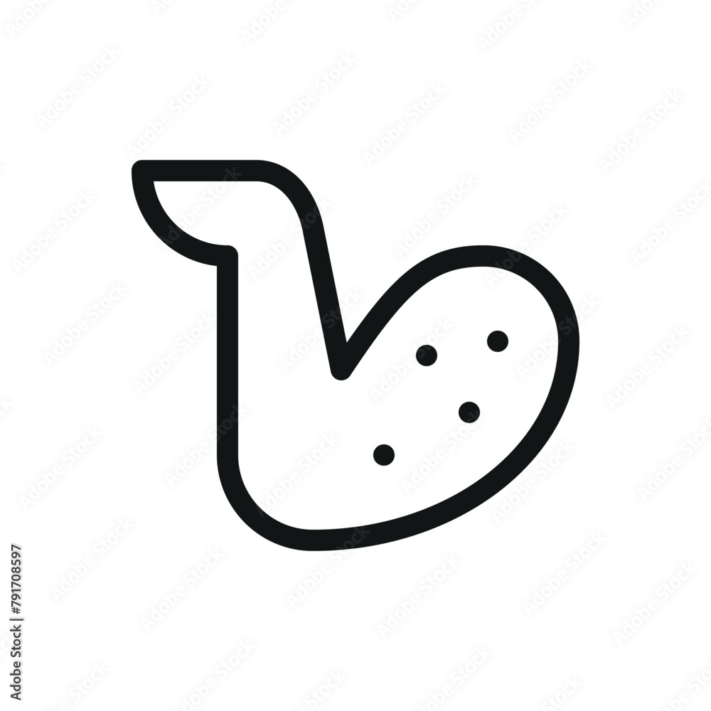 Wall mural Chicken wings isolated icon, hen wing vector symbol with editable stroke