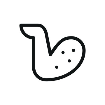 recommend clip art: Chicken wings isolated icon, hen wing vector symbol with editable stroke