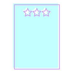 Cute Pastel Baby Note Frame with Star Icon. Soft Colored Border with Purple Line Template. Vintage Gently Baby Frame Decoration Element.  - 791709356