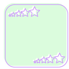 Cute Pastel Baby Note Frame with Star Icon. Soft Colored Border with Purple Line Template. Vintage Gently Baby Frame Decoration Element.  - 791709374