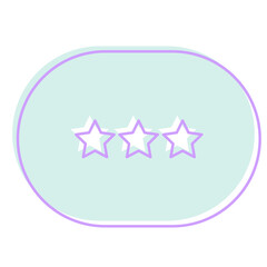 Cute Pastel Baby Note Frame with Star Icon. Soft Colored Border with Purple Line Template. Vintage Gently Baby Frame Decoration Element.  - 791709508