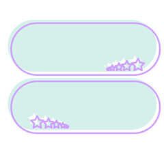 Cute Pastel Baby Note Frame with Star Icon. Soft Colored Border with Purple Line Template. Vintage Gently Baby Frame Decoration Element.  - 791709515