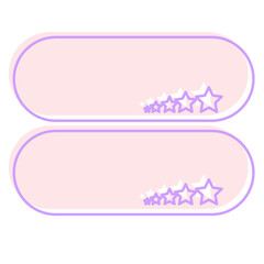 Cute Pastel Baby Note Frame with Star Icon. Soft Colored Border with Purple Line Template. Vintage Gently Baby Frame Decoration Element.  - 791709517