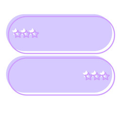 Cute Pastel Baby Note Frame with Star Icon. Soft Colored Border with Purple Line Template. Vintage Gently Baby Frame Decoration Element.  - 791709576