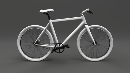 A modern and minimalist 3D model of a bicycle  AI generated illustration