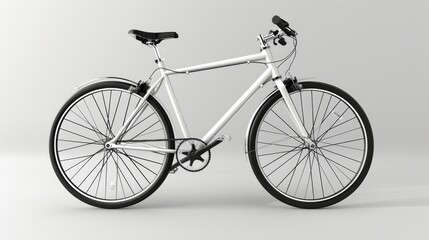 A modern and minimalist 3D model of a bicycle  AI generated illustration