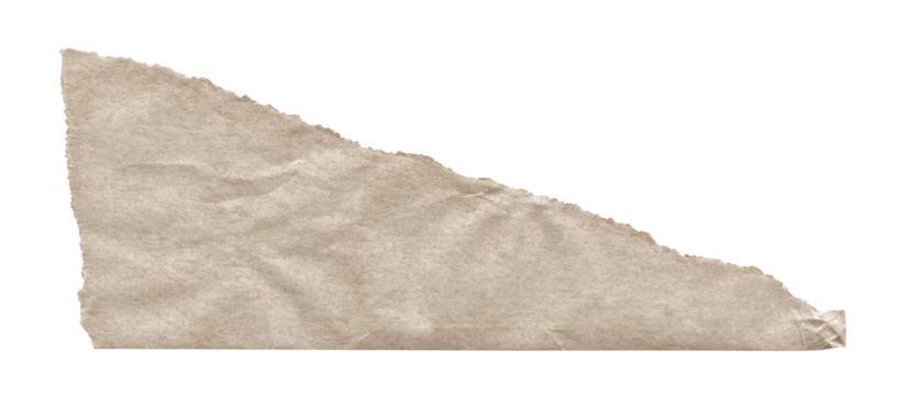 Brown Textured Torn Paper Edge. Ripped Craft Paper for Scrapbooking and Collages