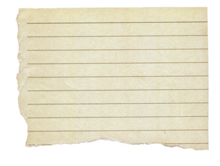 Vintage Lined Ripped Paper Strip. Scrap Paper with Torn Edge, Scrapbook Sticky Notes, Notebook Page