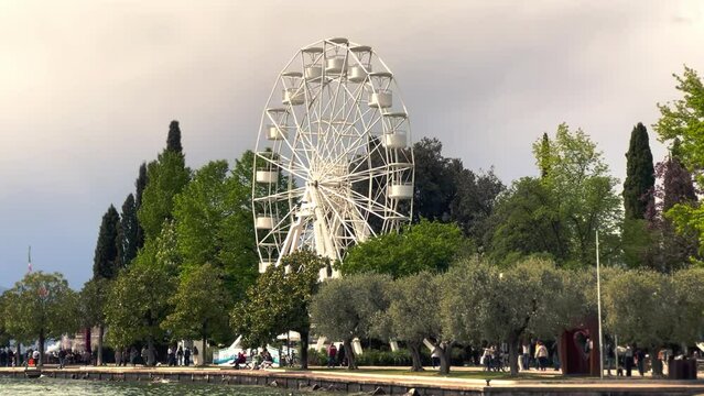 Ferris wheel in Bardolino on Garda Lake
