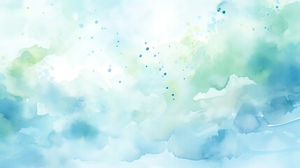 Fototapeta premium Aquarelle soft blue green gradient abstract watercolor background