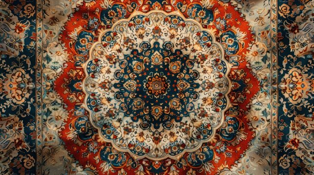 Whirlwind of Colors Rug. Generative AI