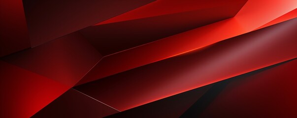 Red background with geometric shapes and shadows, creating an abstract modern design for corporate or technology-inspired designs with copy space for photo text or product, blank empty copyspace