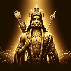 Obraz premium Lord Rama: Ayodhya’s Crown Jewel