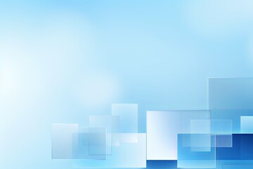 Sky Blue background with geometric shapes and shadows, creating an abstract modern design for corporate or technology-inspired designs with copy space