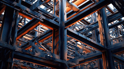 Steel Construction Metal frame, Industrial Steel Framework