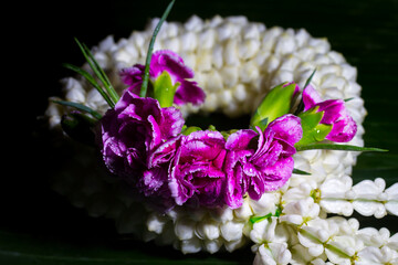 flower garland.Fresh Thai Flower Garland.