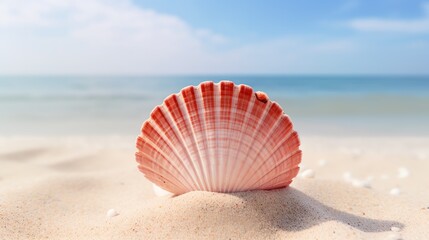 Fototapeta na wymiar a shell on a beach