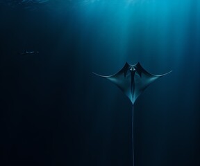 a manta ray in the water