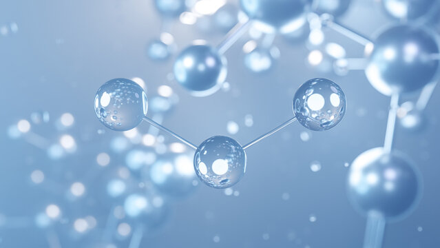 copper(ii) chloride molecular structure 3d, cupric chloride, structural chemical formula view from a microscope