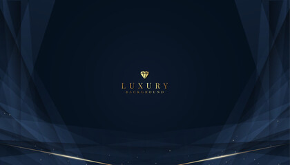 Luxurious dark blue background with sparkling gold and glitter. modern elegant abstract background	