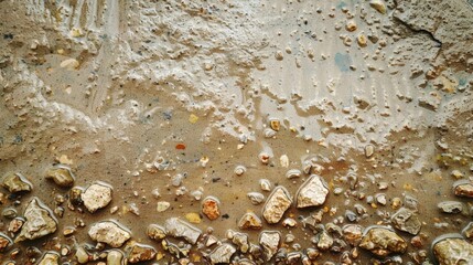 Dirty surface with rocks and water