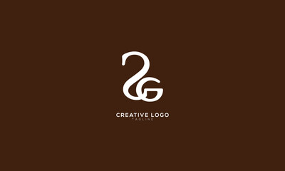 2G ZG Abstract initial monogram letter alphabet logo design