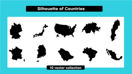Silhouettes Of Countries
