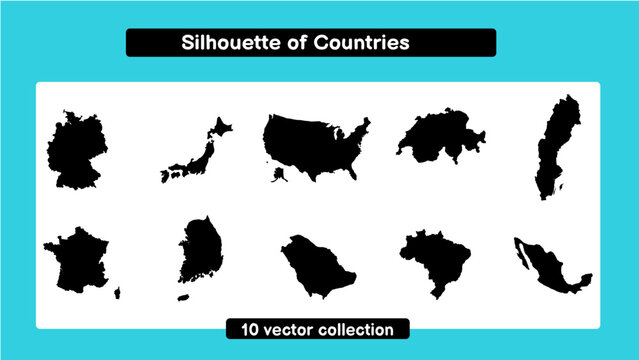 Silhouettes Of Countries