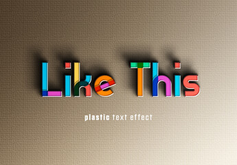 Plastic Text Effect - obrazy, fototapety, plakaty