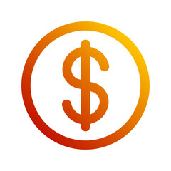 Obraz premium dollar gradient icon