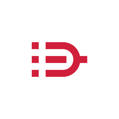 Obraz premium list fork simple sleek creative modern geometric logo design vector