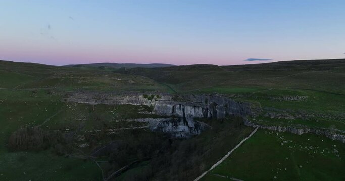 Malham Cove from air